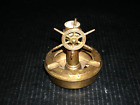 Nautical ship wheel brass ashtray with thermometer Antique Male executive item
