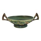 Roseville Bushberry Green 1941 Mid Century Modern Art Pottery Ceramic Bowl 412-6