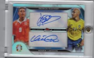 New Listing2024 Topps Finest Road To UEFA Euro Patrick Kluivert Henrik Larsson Dual AUTO SP