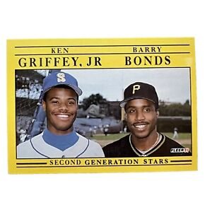 Barry Bonds and Ken Griffey Jr Second Generation 2,500 Fleer 91 Ex cond.