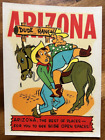 Original Vintage ARIZONA TRAVEL Water DECAL dude ranch pinup horse wrangler fun