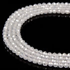 Clear Cubic Zirconia Faceted Round Beads 2mm 3mm 4mm 15.5'' Strand