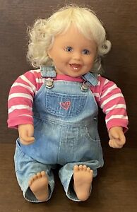 Vintage 1999 My Twinn Poseable Baby/Toddler Doll Blonde Hair Hazel Eyes & Outfit
