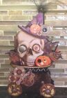 Bethany Lowe Halloween Steampunk Skull On Wheels Container--Retired