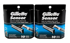 New ListingGillette Sensor 10 Piece Self-Adjusting Twin Blades Replacement Razors Set of 2