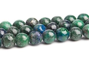 4MM Green & Blue Azurite Beads Nugget Round Gemstone Loose Beads