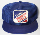 1970s Delco Freedom Battery Patch Mesh Snapback Trucker Hat K-Brand Made in USA