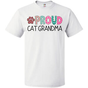 Inktastic Proud Cat Grandma Pattern Paw Print T-Shirt Pets Cats Pet Parent Fun