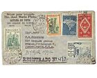 1941 Registered Cover Brazil to USA Scott #378 447 498 500 501 Via Miami