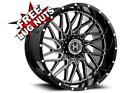 24 inch 24x12 Hardcore Offroad HC22 Black Milled wheels rims 6x5.5 6x139.7 -44