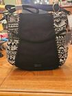 Sakroots Canvas Fold Over Crossbody Handbag Purse black and white EXCELLENT