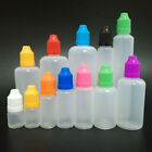 5-100pcs 3ml-120ml Empty Plastic Colour Childrproof Cap PE Dropper Bottles LDPE
