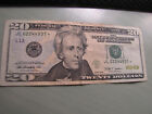 20 Dollar Bill Star Note 2009-L12  JL 02244937 *. Rare Serial Number  STAR NOTE