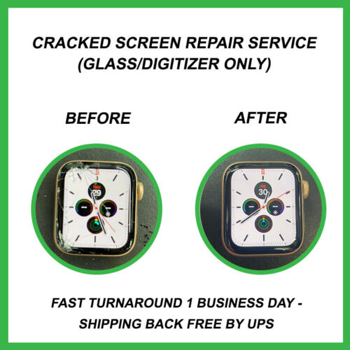 Apple Watch 2 3 4 5 6 SE Cracked Glass Digitizer Screen Repair Service