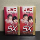 JVC T-120 SX 6-Hour High Perf Blank VHS Video Tape NEW SEALED Lot of 2 FREE SHIP