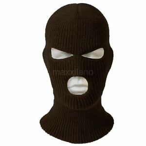 Face Mask Ski Mask Winter Cap 3 Hole Balaclava Beanie Hat Hood Tactical Warm Men
