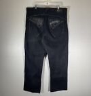 Vintage Coogi Jeans Mens Black Baggy Denim Embroidered Hip Hop Streetwear 42x35