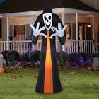 9' Tall Scary Skeleton Grim Reaper Halloween Gemmy LED Airblown Inflatable Prop