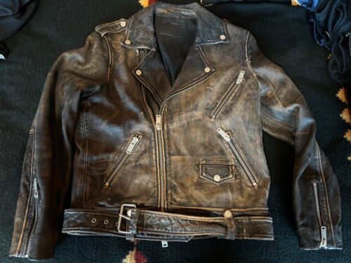 Other Uk Leather Jacket. ROADWORN BIKER JACKET | RELIC BLACK/DARK BRO LARGE