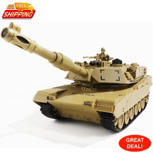 Remote Control Tank RC US M1A2 Abrams Army Tank Toy, 2.4Ghz 9-Channel RC