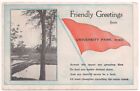 UNIVERSITY PARK IA Pennant Postcard FRIENDLY GREETINGS, to COON RAPIDS IOWA 1920