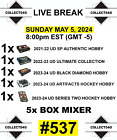 Chicago Blackhawks 2023-24 Series Two Hockey Hobby BD 5x Box Break #537
