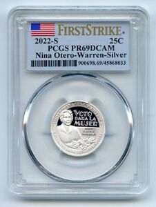 2022 S 25C Silver Nina Otero-Warren Quarter PCGS PR69DCAM First Strike