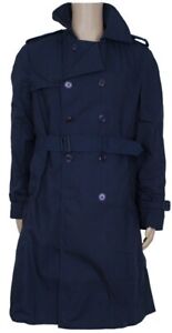 GI US Air Force All Weather Coat Navy Trench Coat With Lining Men's