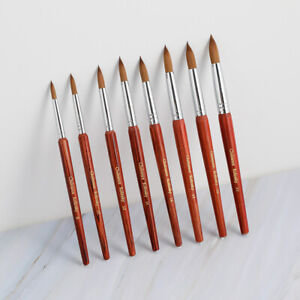 Kolinsky Acrylic Nail Brush Oval Sable Wood Nail Art Gel Brush 8-22 Manicure Pen