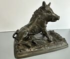New ListingOriginal Rosa Bonheur 1822-1899 Bronze Sculpture Wild Boar Rooting Hog Statue