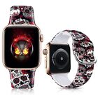 Band for Apple Watch 42/44/45mm Silicone iWatch SE Series 7 6 5 4 3 2 1 Skull