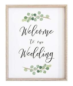 Welcome To Our Wedding Sign For Reception Or Ceremony | 1 8x10 Watercolor Gree