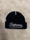Supreme Contrast Stitch Beanie Hat Black FW22