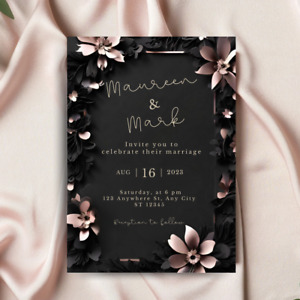 Digital Floral Wedding Invitation | Printable Invitation | Personalised Invitati