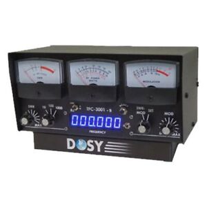 DOSY TFC-3001-S INLINE 1000W MAX SSB WATT METER w/ 3 METERS & FREQUENCY COUNTER