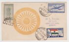 b1740 INDIA 1947 Independence set of three on 'Sunset cover'-LAST DAY CANCEL