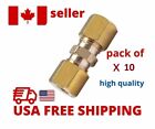 10 PC - 5/16” UNION COMPRESSION FITTINGS BRASS / PACK OF 10**U.S FREE SHIPPING**