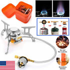 3900W Portable Backpacking Stove Camping Stoves with Piezo Ignition 2Can Adapter