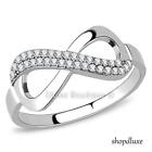 WOMEN'S STAINLESS STEEL INFINITY KNOT FRIENDSHIP LOVE PROMISE RING SIZE 5-10