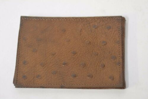 NEW Vintage Pierre Cardin Ostrich Card clip Cash Wallet Bi-Fold