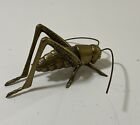 Vintage Mid Century Modern Large Brass Grasshopper Figurine Brass Animal 4”