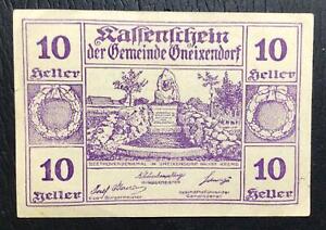 1922 $10 Heller Austria Choice Crisp AU! Notgeld! Old Austrian Paper Currency!