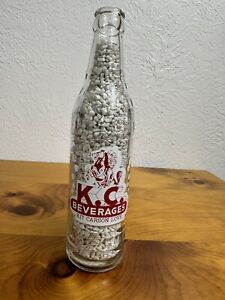 Vintage KC Beverages ACL Soda Bottle-Cowboy~Horse~Excellent Condition
