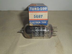 TUNG SOL 5687 Vacuum Tube Nos Black Plates D Getter 322-338-3 Date Code TESTED
