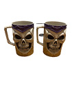 New ListingSkull Mug Halloween Pirate Easter Unlimited 24 oz Molded Plastic LOT OF 2 Cup