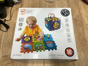 Activity Cube Baby Toys 6 to12 Months,Early Educational Music Light Up Baby