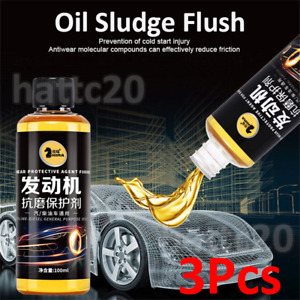 3x Oil Sludge Flush 100ml Car Vehicle Engine Cleaner Deep Cleaning Multipurposes