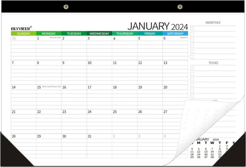 New ListingDesk Calendar 2024,November 2023- December 2024,14-Months,17''X 12'' Large Desk/