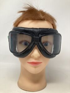 Vintage EMGO Leather Adjustable Goggles-PLEASE READ
