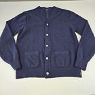 Todd Snyder Cashmere Cardigan in Blue Size Large